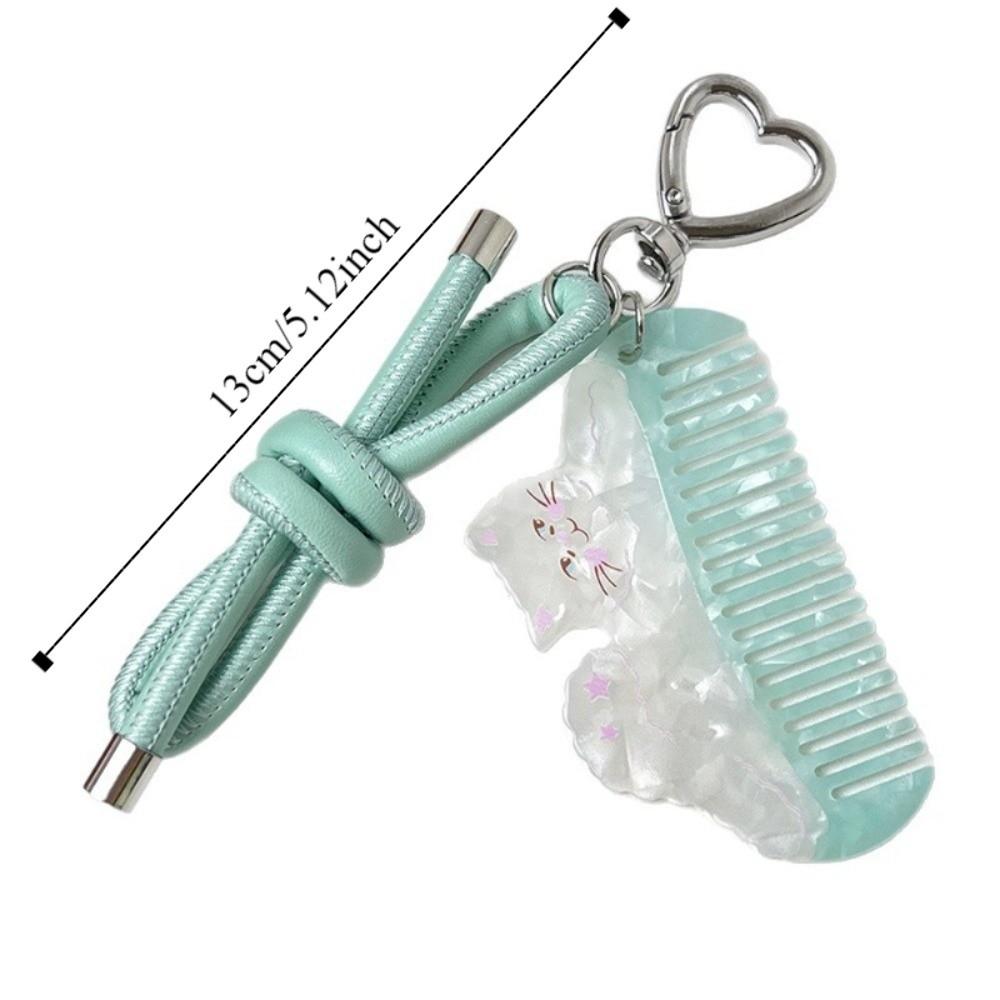 Cartoon Makeup Comb with Keychain Hairdressing Combs Acetate Comb Pendant  Barber Shop Salon
