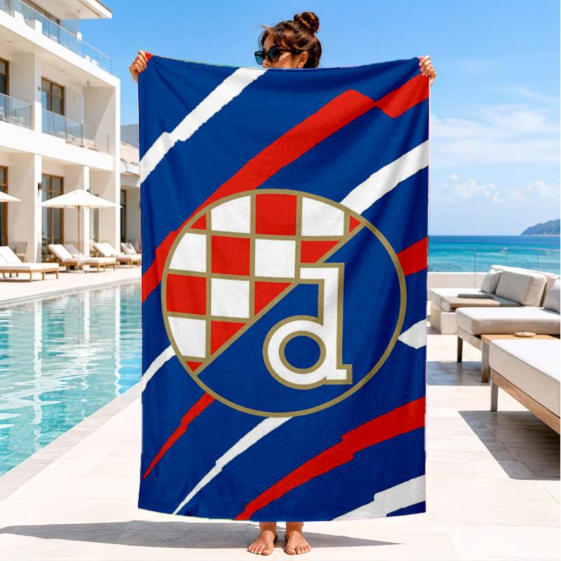 Asciugamano da Spiaggia Dinamo Zagabria Basket, Asciugatura Rapida, Facile da Curare, Adatto Sia per il Fitness che per le Vacanze al Mare, Essenziale Sportivo