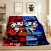 Cuphead Duo Flannel Blanket Throw Blanket Soft Warm Sofa Bed Camping Car Home Decor Unique Christmas Gift C9301287