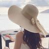 Oversize Straw Sun Hat Wide Brim Sun Protection Hat Simple Weave Sun Cap  Woman