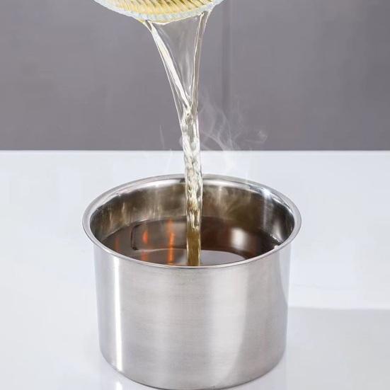 Edelstahl Gewürzbehälter Mehrzweck Küchenglas zur Öllagerung Gewürze Kräuter Rostfrei Stapelbar Kochpfanne