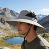 Bucket Hat Breathable Mesh Fabric Wide Brim Adjustable Fit UV Protection Hat Outdoor Activities Foldable Sun