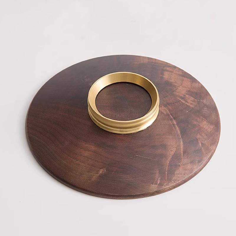 Home Living Room Walnut High Footed Fruit Plate Solid Wood Dried Fruit Plate Snack Plate Living Room Countertop Decoration