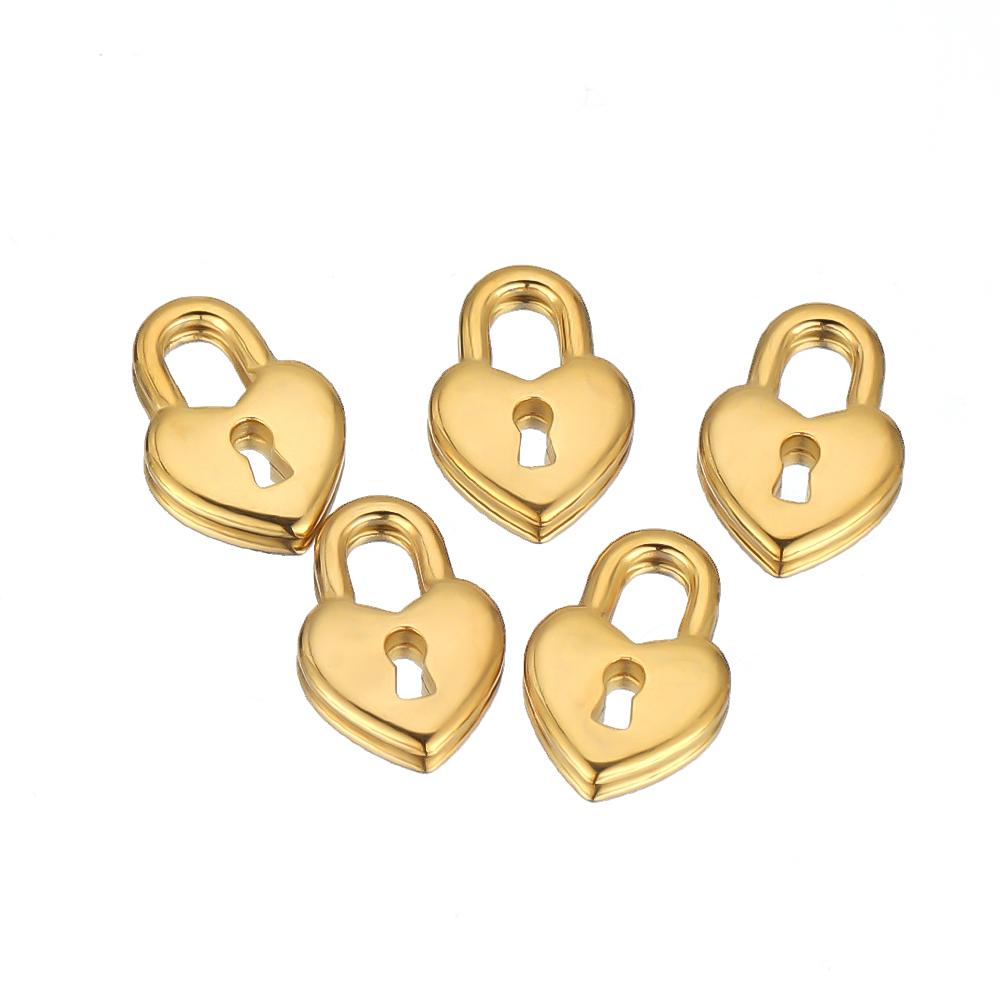 5pcs Stainless Steel Heart Pendants Charms for DIY Jewelry Making Couples Necklace Accessories Findings Earrings Supplies Crafts
