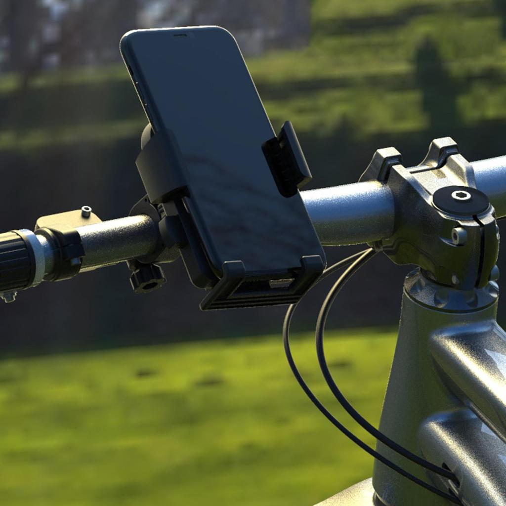 Adjustable handlebar type cycling mobile phone holder black U-shaped handlebar model