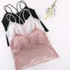 Sexy Full Lace Long Tube Top Underwear for Women With Removable Chest Pads Camisole