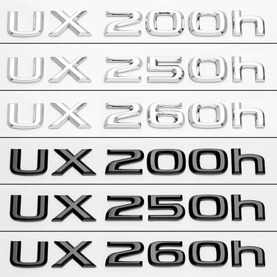 Glossy Black 3D ABS Letters Number UX200 UX250h UX260h HYBRID Emblem For Car Trunk Logo Sticker Badge Accessories