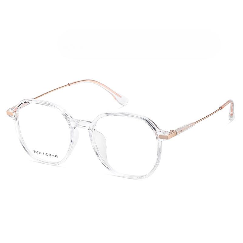 Classic Big Frame Repair Glasses TR90 Plain Metal Glasses for Men and Women with Glasses Tide