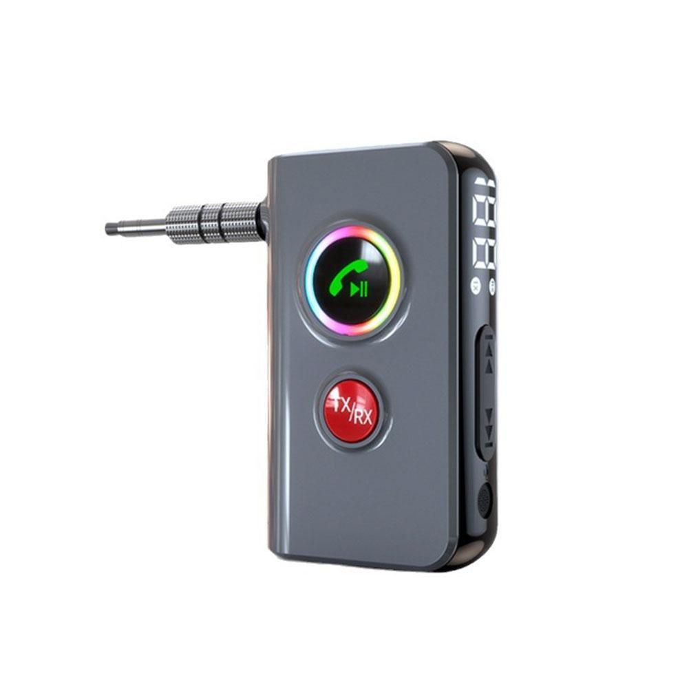 

2 в 1 BT 5.4 аудио приемник передатчик RGB беспроводные адаптеры стерео музыка 3.5 мм AUX с авиационной гарнитурой адаптер набор