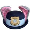 Judy Rabbit Police Officer Parent-Child Cosplay Hat with Rabbit Ears Headband for Kids