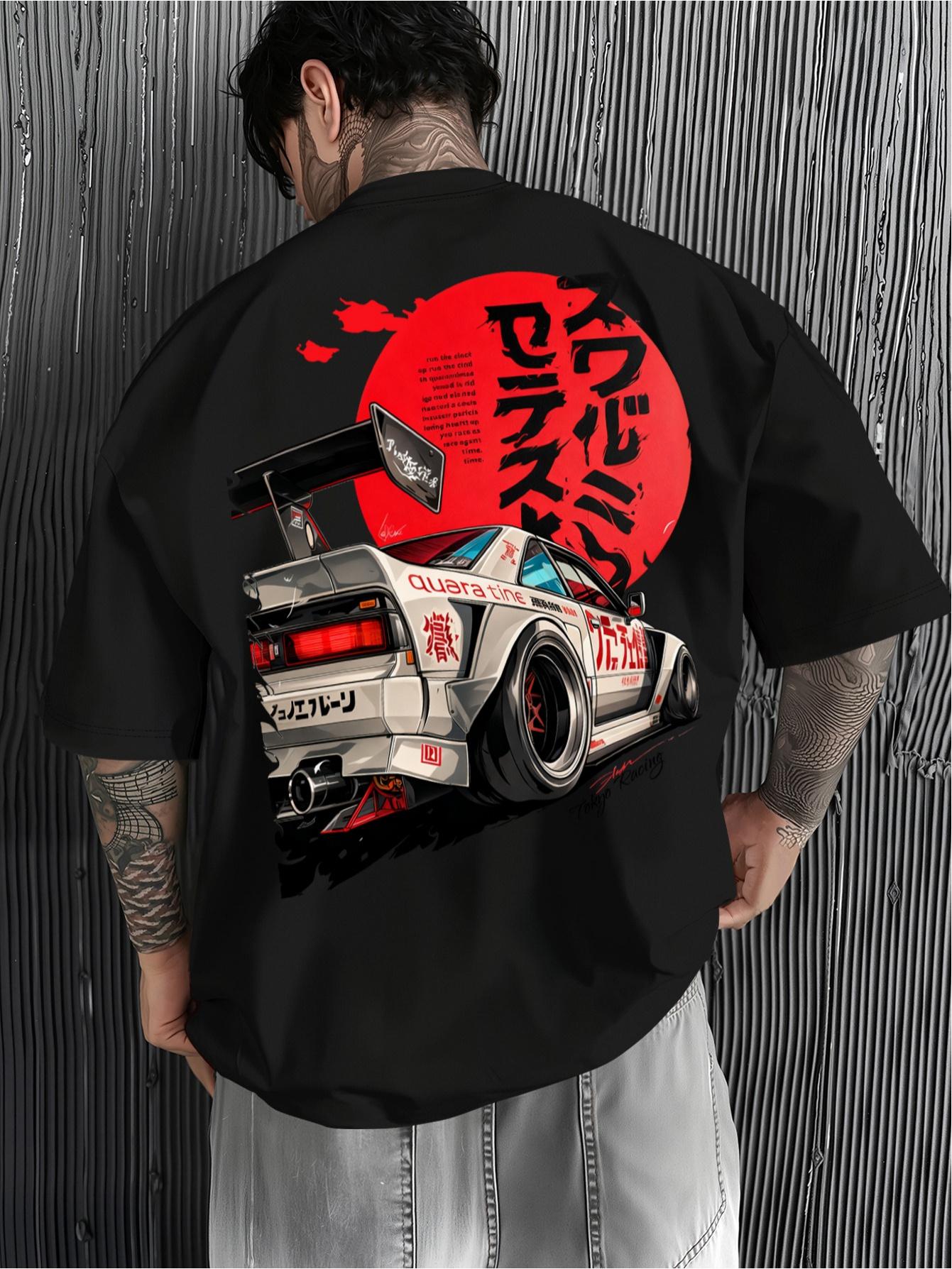 Japanese Showa Era Racing Style Graphic T-Shirt XXL