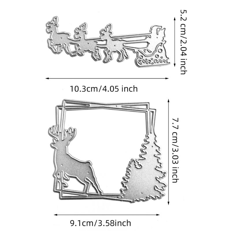 Christmas Deer Metal Cutting Dies Stencils for DIY Scrapbooking Decorative Embossing Paper Cards Template Decor Die Cuts
