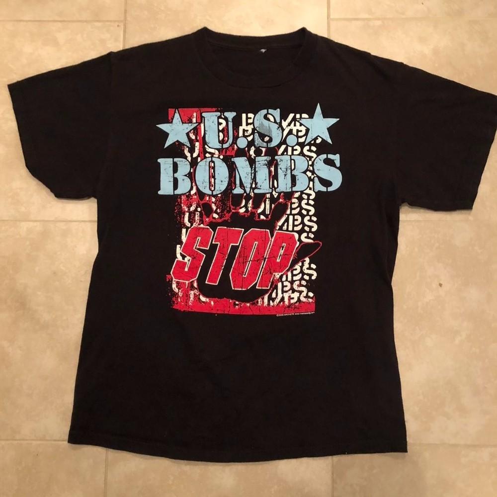 U.S. Bombs Stop shirt Good condition Black Unisex S-234XL shirt JM1036 Unisex T-Shirt XL