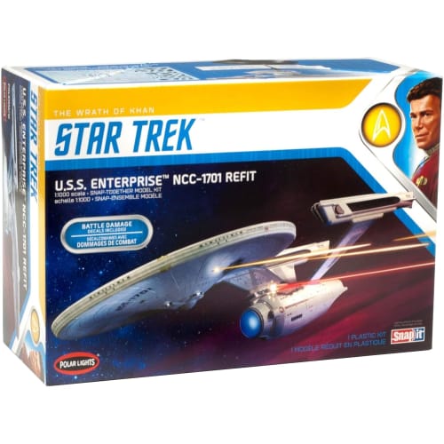 

Platz Polar Lights Star Trek: The Wrath of Khan U.S.S. Enterprise NCC-1701 Modified 1/1000 Scale Plastic Model Kit POL974