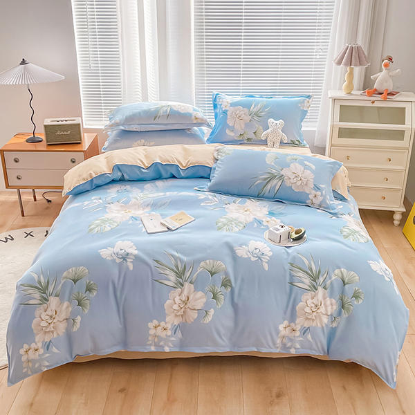 Skin-friendly Cotton Four-piece Dormitory Three-piece Bed Sheet Quilt Cover Bedding