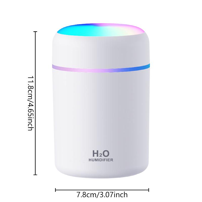 USB Car Humidifier for Bedroom & Nursery with Night Light and Large Spray Volume