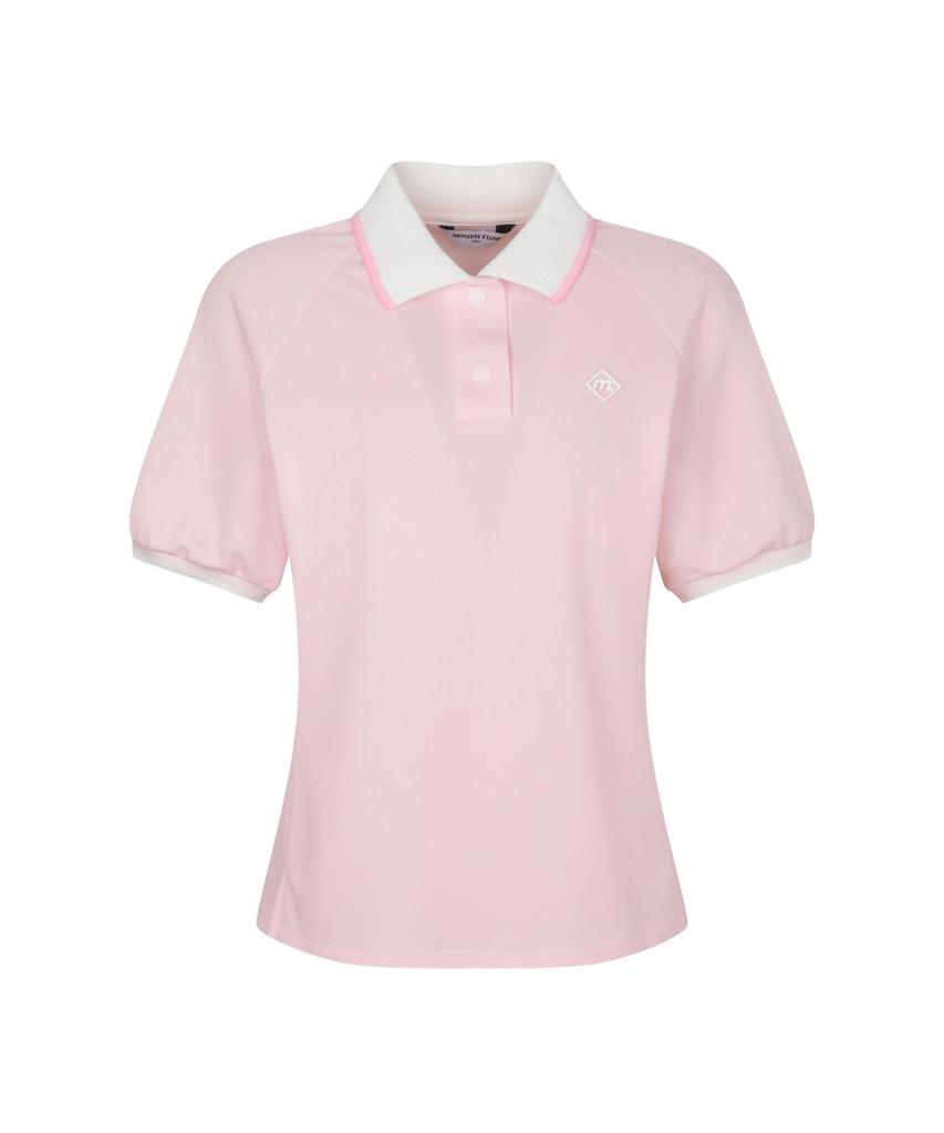 MONDAYFLOW Raglan Pique Top_Light Pink