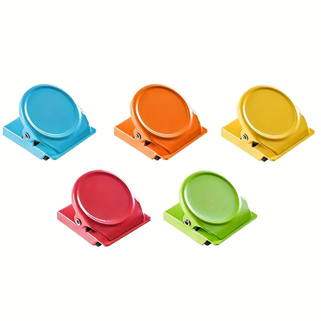 5pcs Magnetic Office Refrigerator Clips- Colorful Multi-Use Document Organizer Suitable for Home and Kitchen Perfect Christmas Gift