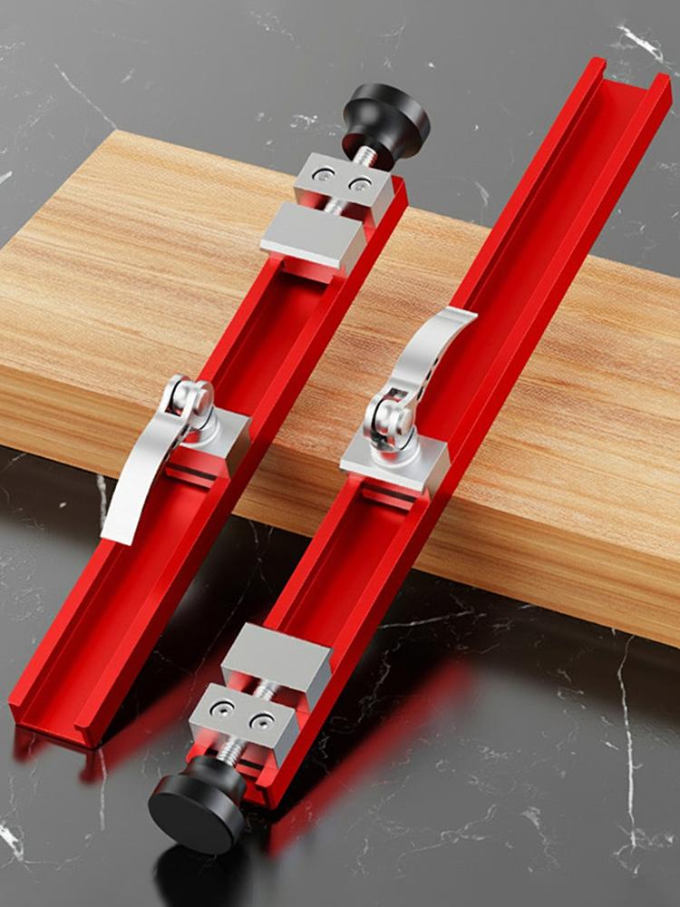Aluminum Alloy Circular Saw Rail Tool Two-Way Buckle Locking Clamp One-Button Positioning for Woodworking Engraving Framing