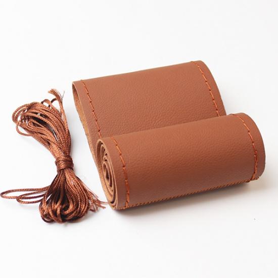 Non-slip Car Steering Wheel Cover Diameter 38cm Soft Leather Braid On the Steering Wheel Cover of Car Interior
