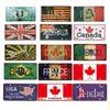 Canada Australia Storbritannia USA Nasjonalflagg Blikkskilt Shabby Retro Bilskilt Lisens Jernmaleri Metallplaketter Veggdekor For Bar Pub