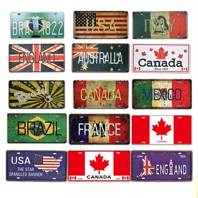 Amalfi Coast Italy Vintage License Plate Style Aluminum Metal Sign Retro Mediterranean Travel Souvenir Wall Art Decor for Home B