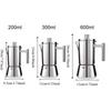 200/300/600 ML Mokkakanne Antioxidations-Espresso-Perkolator Langlebige Espresso-Kaffeemaschine Topf Herdplatte