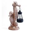 JYL TS/062,Resin Mother and Child Seahorse Carrying Lantern Solar Outdoor Light Marine Element Garden Lamp