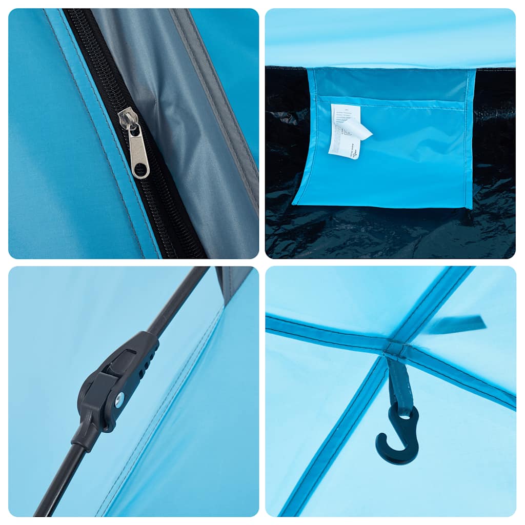 5 Person Camping Tent Blue Quick Release
