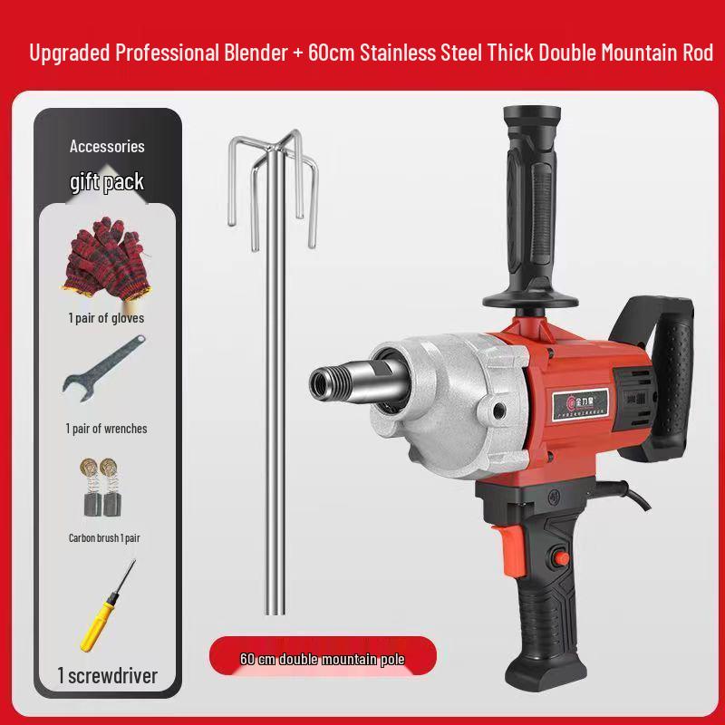 High-Power Electric Diamond Drill Mixer for Cement, Mortar, Paint, Plaster, and Food