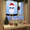 Cartoon Moose-Shape Door Stickers Felt Cloth Christmas Cute Exquisite Door Pasters For Xmas Window Decoration