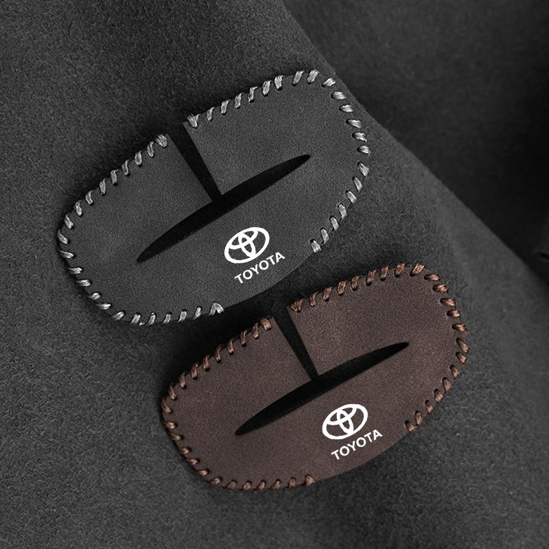 For Toyota Corolla Yaris Aygo Prius Camry Auris Universal Car Seat Belt Buckle Cover Protector Anti-collision Case Leather Wear