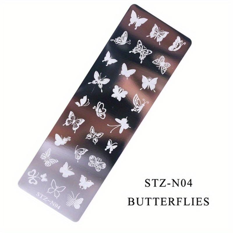Retro Flower Butterfly Nail Art Templates Stamping Plate Snowflake Animal Lace Stamp Templates Plate Nail Art Decor Tools