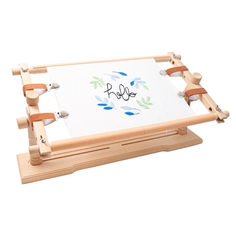 Portable Stitching Frame With Plastic and Metal Fabric Clamp Adjustable Embroidery Clip On Frame For Needlework Craft
