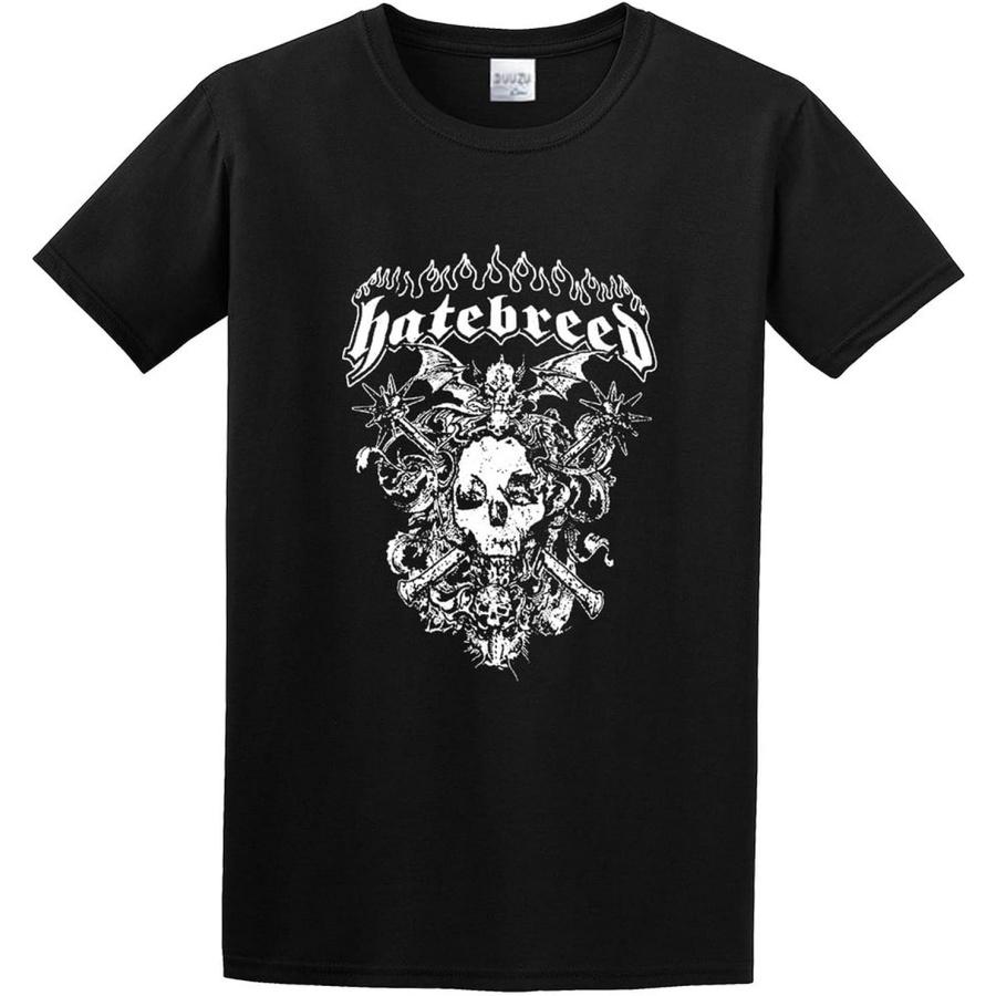 WUWEICHEN Hatebreed Skull Graphic Printed T-Shirt for Men T-Shirt Black S