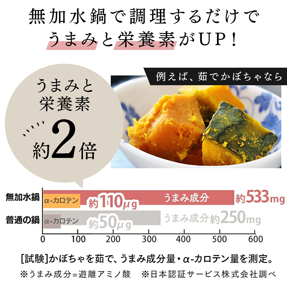 Iris Ohyama Licopa Series Induction and Gas Ceramic Easy Far Infrared Silicone and Recipe Book White Ivory MKSS-P24D No-Water Pot, 24cm, Deep,