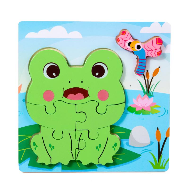 Kids' 3D Animal Food Matching Puzzle Board - Early Learning Educational Toy