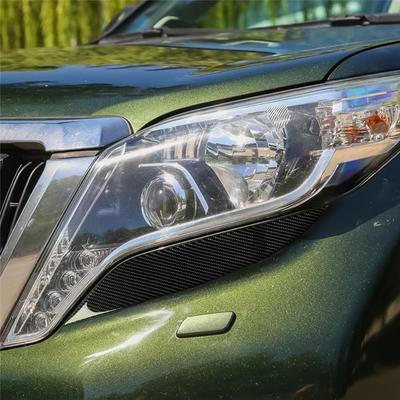 For Toyota Land Cruiser Prado FJ150 FJ 150 2014-2017 Carbon Fiber Sticker Front Headlight Lamp Strip Cover Trim Accessories