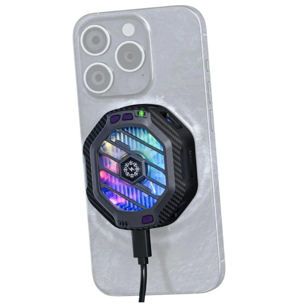 NEEWER Phone Cooler Magnetic Wireless Charger for Phone Gaming Live Streaming Compatible with MagSafe iPhone 16 15 Samsung S25 S24 S23