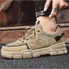 Hnědé Pánské Boty Trend Síťované Ležérní Boty pro Muže Trend Šněrovací Pánské Tenisky Platforma Pracovní Kotníkové Boty Zapatillas De Hombre
