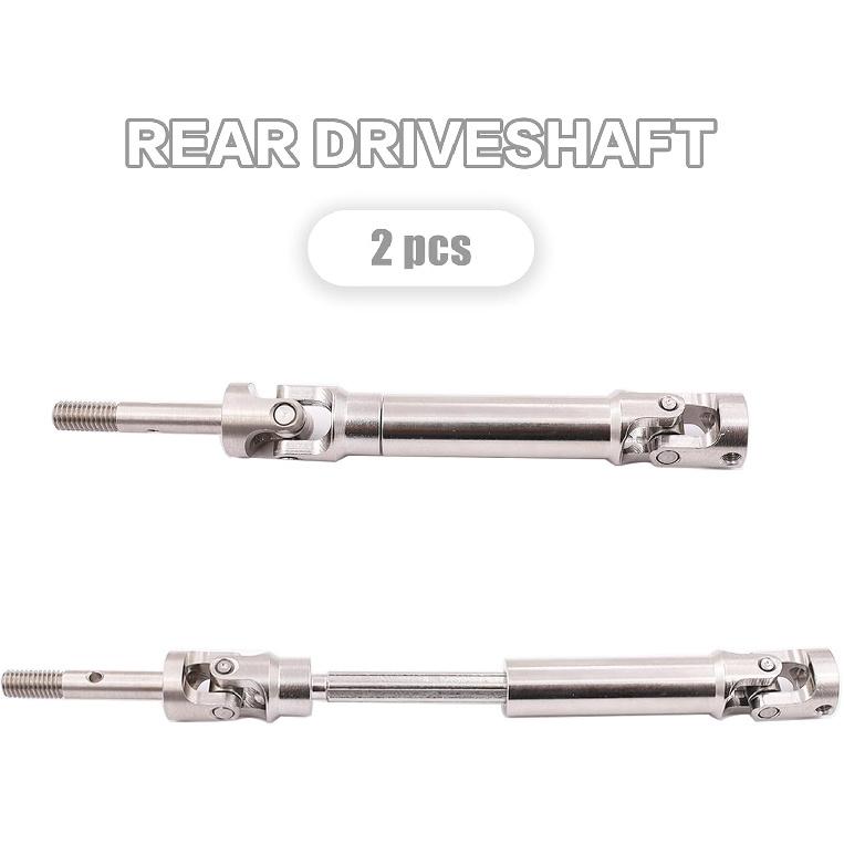 4PCS Front and Rear CVD Drive Shafts U-Joint Stainless Steel RC Driveshaft for 1/10 Traxxas Slash/Stampede/Hoss/Rustler VXL 4X4 4WD RC Car Upgrade