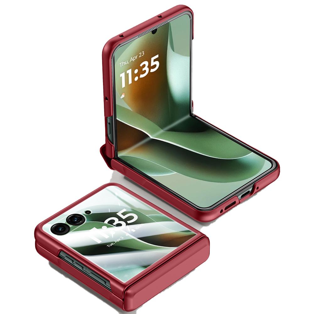 For Motorola Razr 60 Ultra 5G Deksel Kompatibelt med MagSafe Støttefot Hudberøring PC Telefondeksel Innebygd Skjermbeskytter