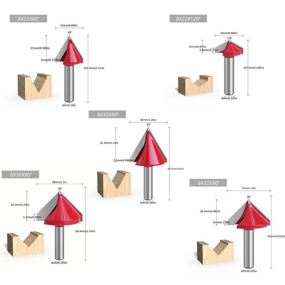 Precision Shank Router Bits Solid CNC-Router Bits Furniture Milling Cutter  Hand Tool