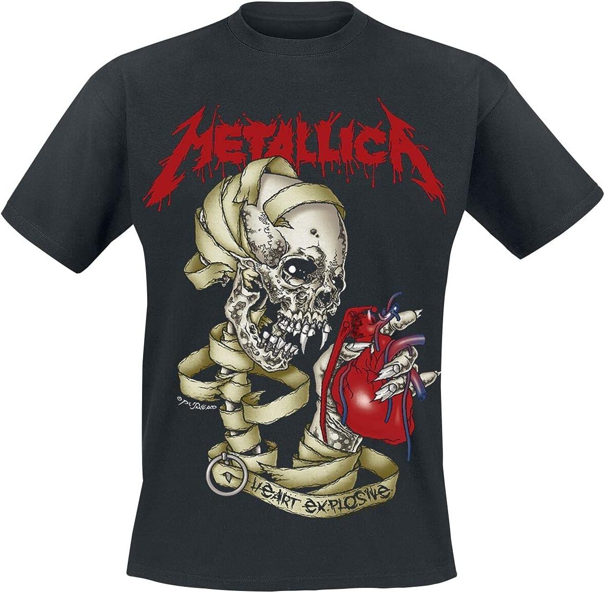Metallica Heart Explosive Black T-Shirt Men s S