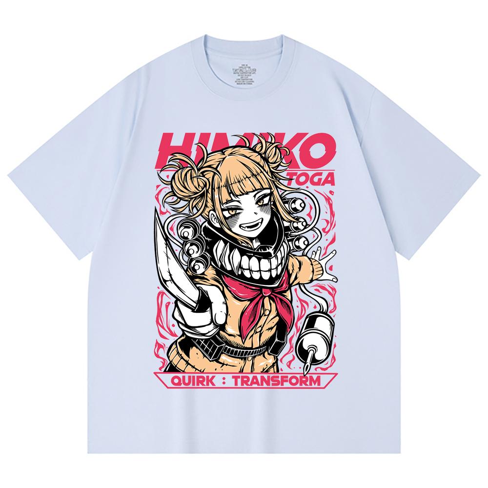 230 Gsm 100% Cotton My Hero Academia V12 Toga Print Unisex Heavy Cotton T Shirt