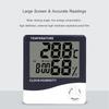 Digitale Hygrometer Thermometer Binnentemperatuur Monitor Vochtigheidsmeter Groot LCD Weerstation Wekker