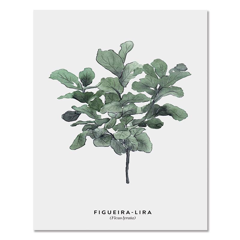 Severská zelená rastlina Listové plátno Plagáty Moderná nástenná maľba Plagát v črepníkoch Estetické obrazy do obývačky Home Decor