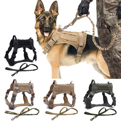 Taktische Hundegeschirre, Trainingsweste für Haustiere, Militär-Hundegeschirr, Leine, Halsband für kleine, mittelgroße und große Hunde, zum Spazierengehen und Jagen
