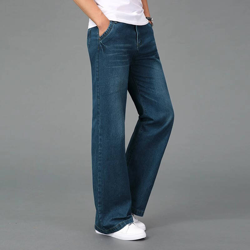 Herren Schlagjeans Herren Mittelhoch Designer Klassische Denim Jeans