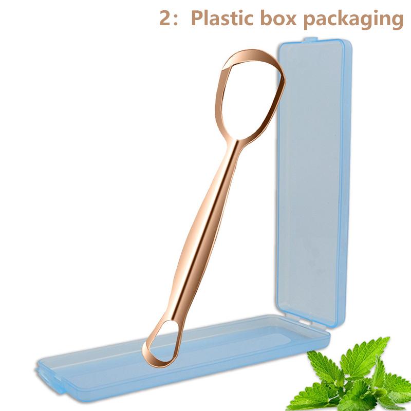 Stainless Steel Tongue Scraper Oral Care Hygiene Cleaner Tongue Brush Fresh Breath Mouth Oral Hygiene Cleaning Tool Set Double Sided